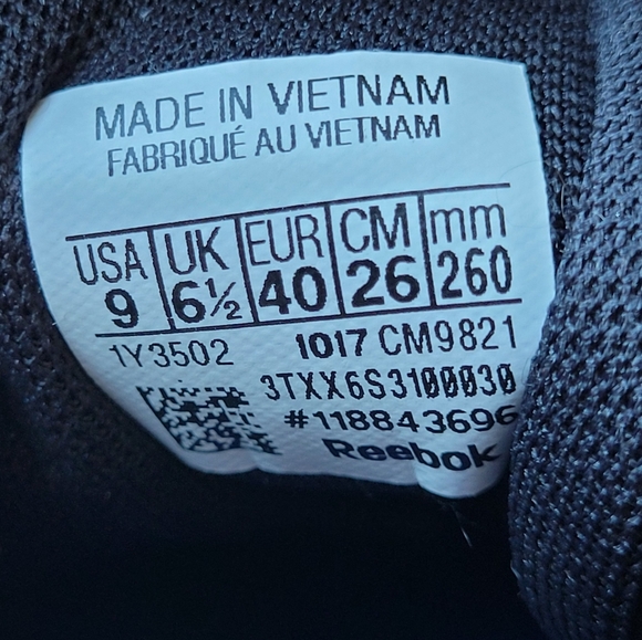 REEBOK LACE UP CLASSIC SNEAKERS COMFORT FOOTBED BLACK & PINK WOMEN'S SIZE 9 - Picture 12 of 14